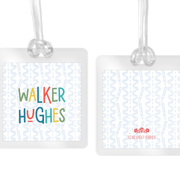 Multicolored Blue Crayon Tags