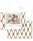 Criss Cross Poinsettia Holiday Card