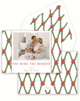 Criss Cross Poinsettia Holiday Card