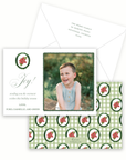 Poinsettia Medallion Holiday Card