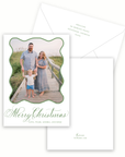 Merry Christmas Green Holiday Card