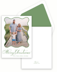 Merry Christmas Green Holiday Card