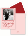 Merry and Married Holiday Card