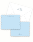 Blue Scalloped Stationery