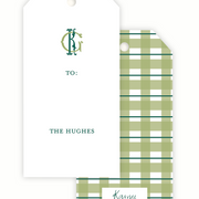 Gingham Monogram Gift Tags