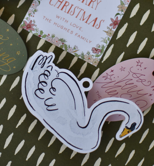 Swan Shaped Tags