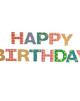 Bright Happy Birthday Sewn Garland