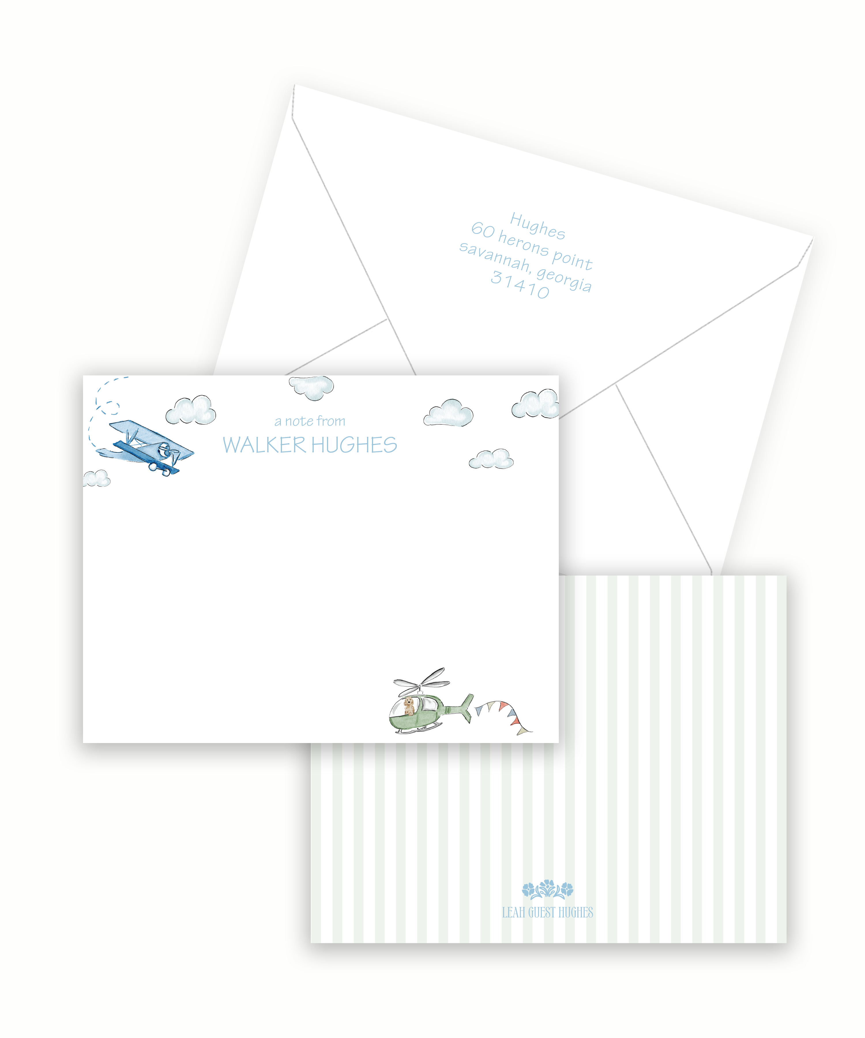Airplane Semi-Custom Stationery