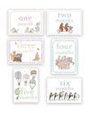Whimsical Animal Milestone Cards