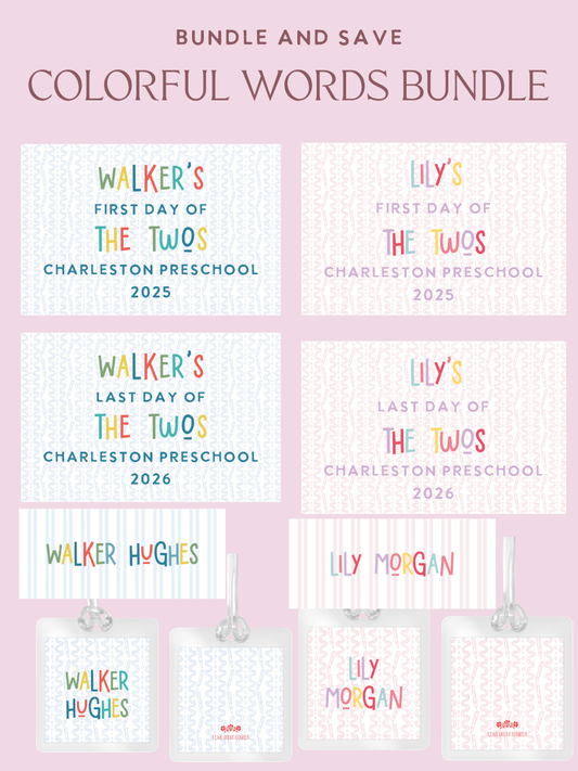 Colorful Words Back to School Bundle