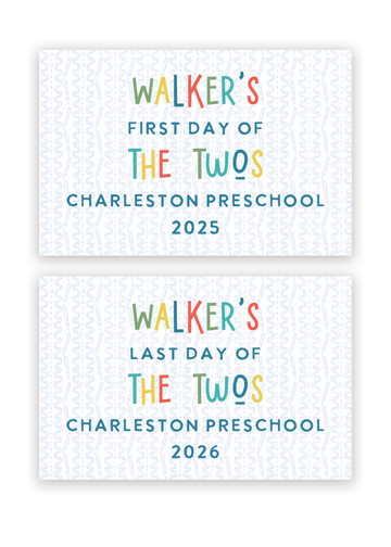 Colorful Back to School Sign Blue Background
