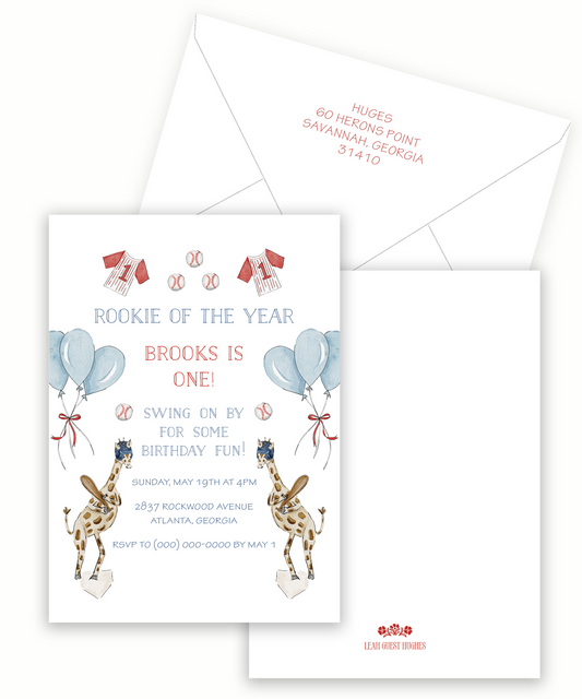 Baseball Semi-Custom Invitation