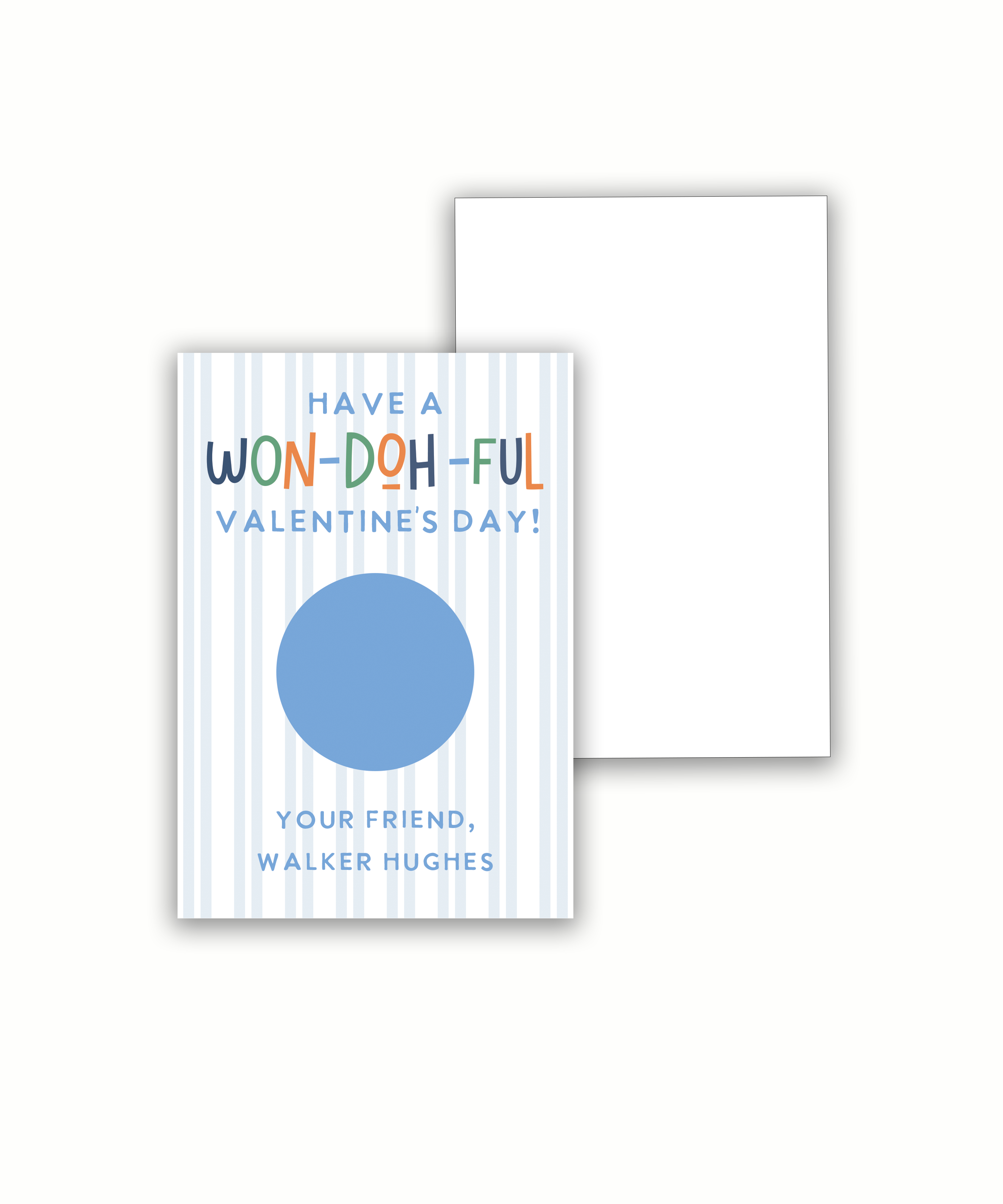 Blue Playdough Valentine