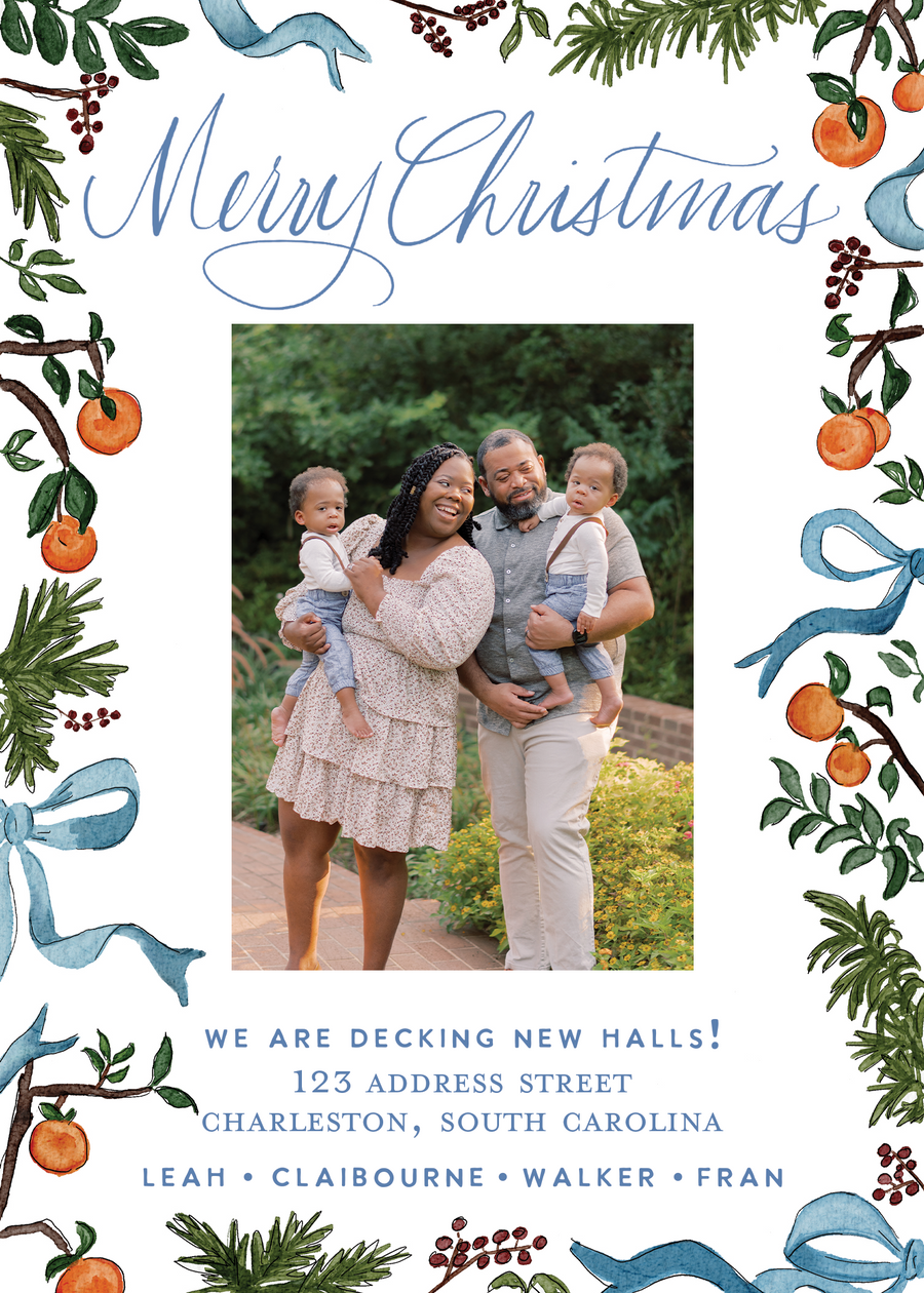 Blue Ribbon Orange Card