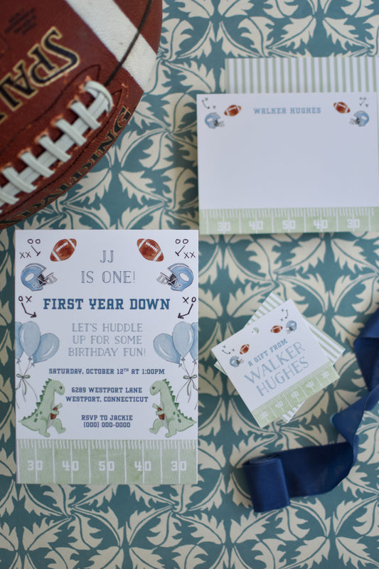 Dinosaur Football Semi-Custom Invitation