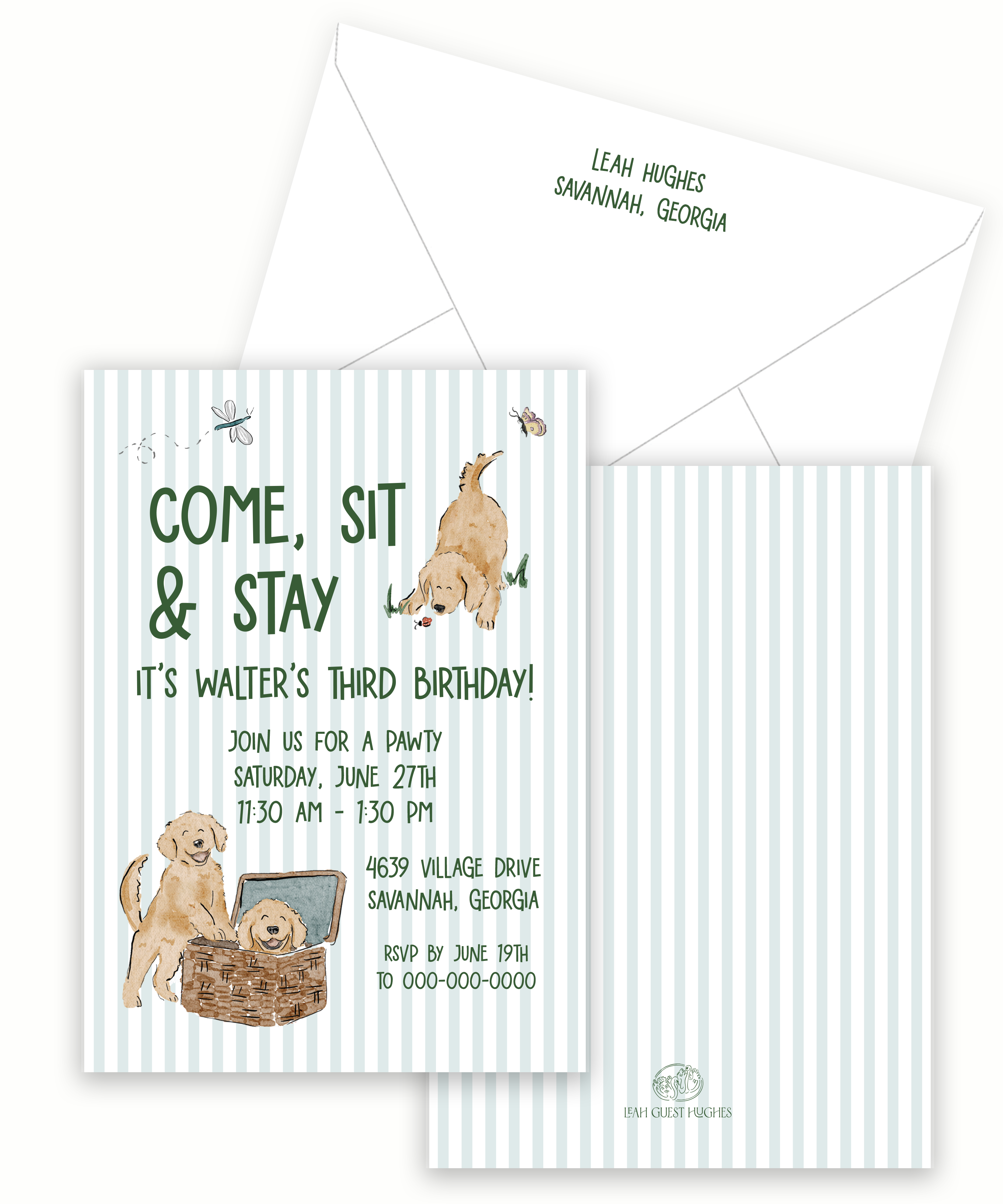 Dog Pawty Semi-Custom Invitation