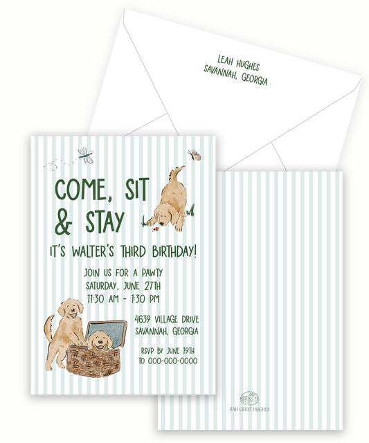 Dog Pawty Semi-Custom Invitation