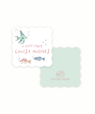 Fish Square Scallop Tags