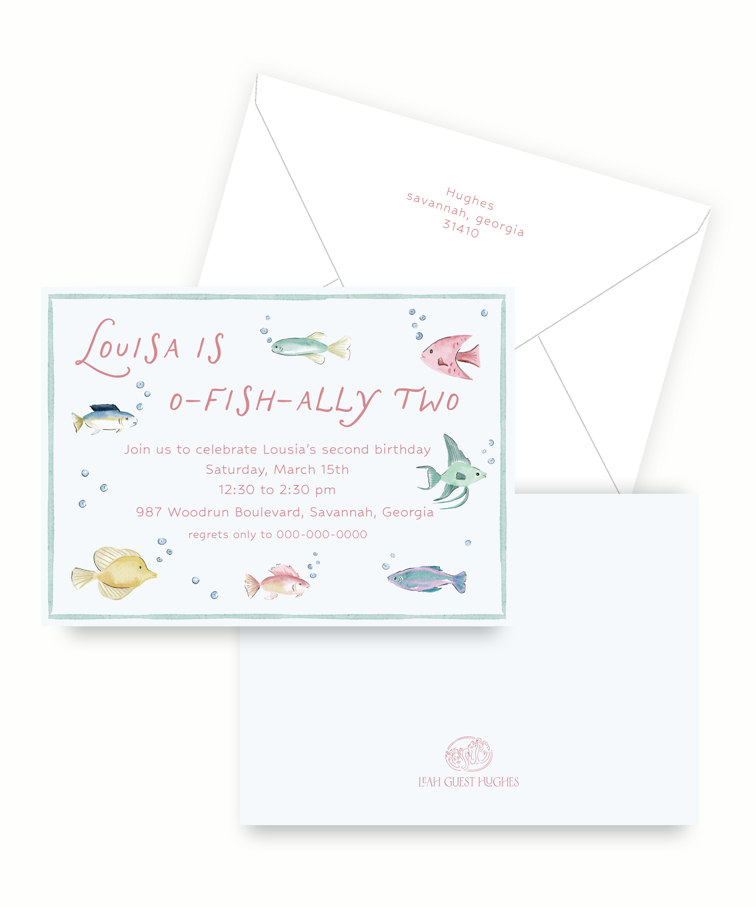 Fish Semi-Custom Invitation
