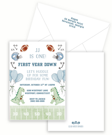 Dinosaur Football Semi-Custom Invitation