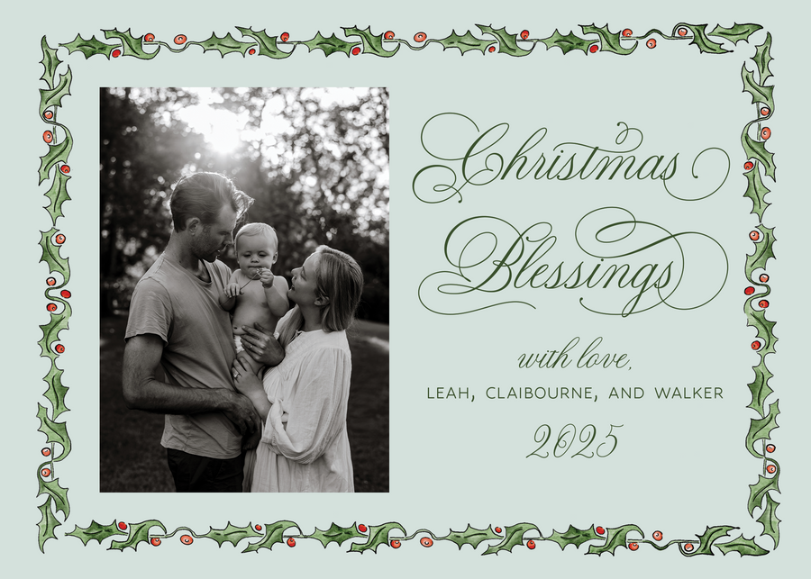Holly Border Card