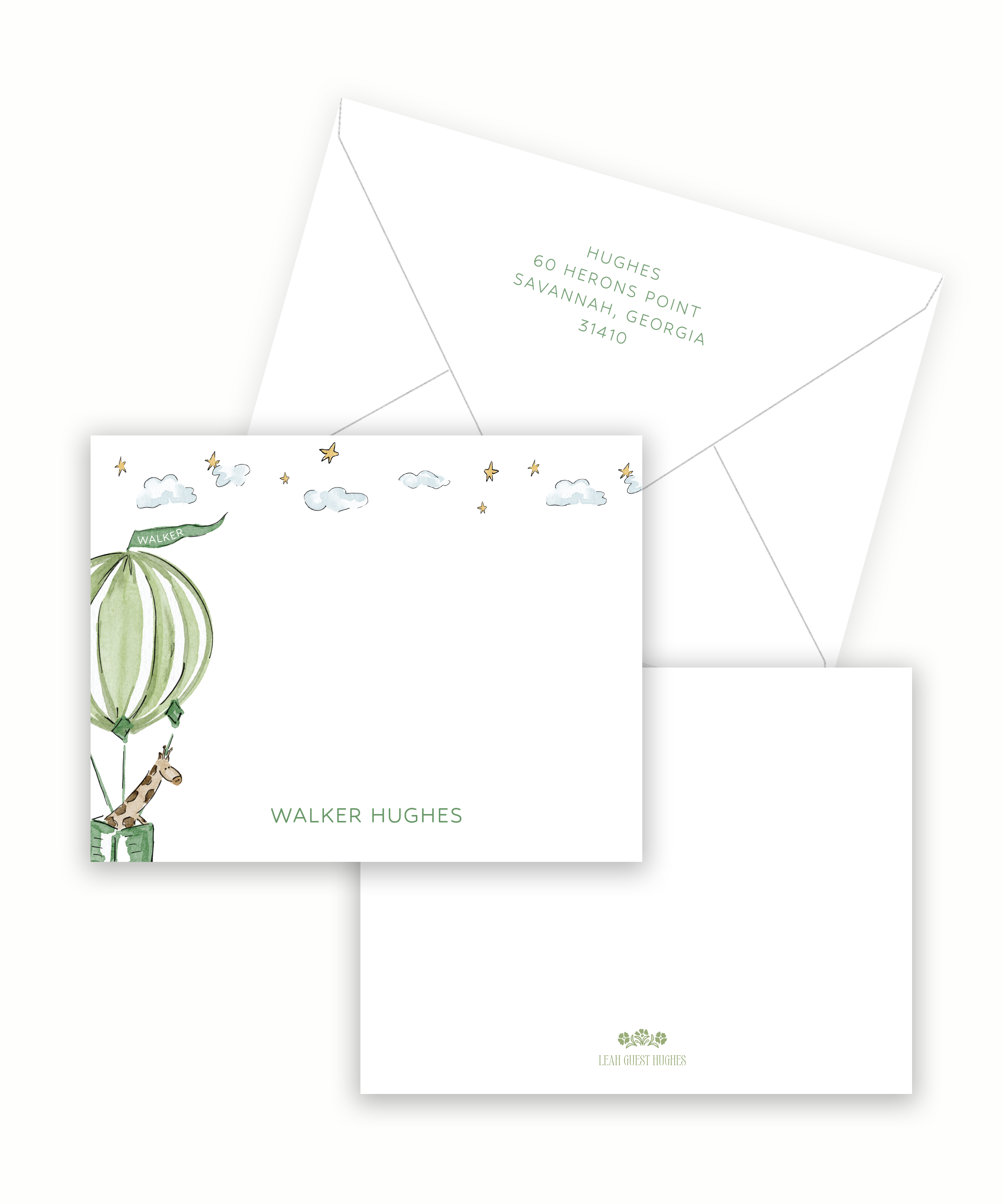 Hot Air Balloon Semi-Custom Stationery