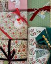 Scarlet Garden and Stars Wrapping Paper Set