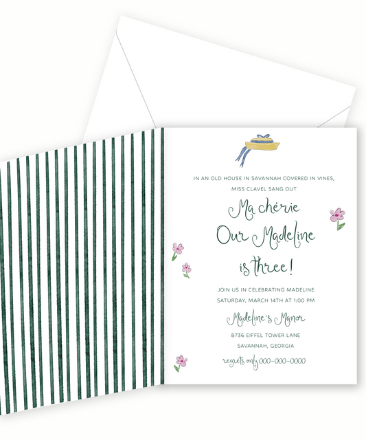 Madeline Folded Semi-Custom Invitation