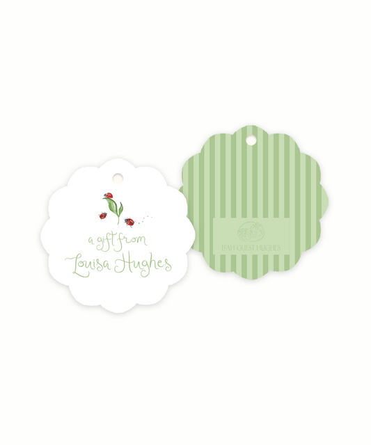 Ladybug Scallop Gift Tags