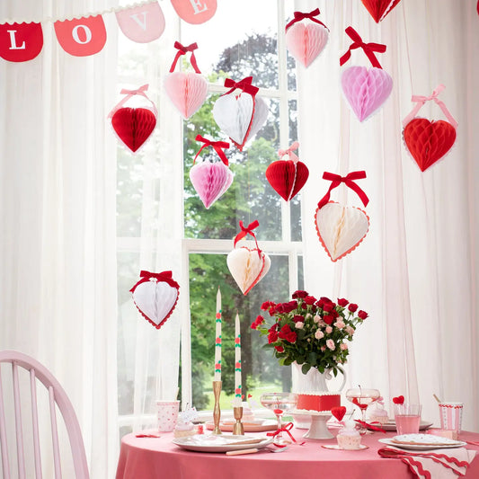 Honeycomb Heart Decorations