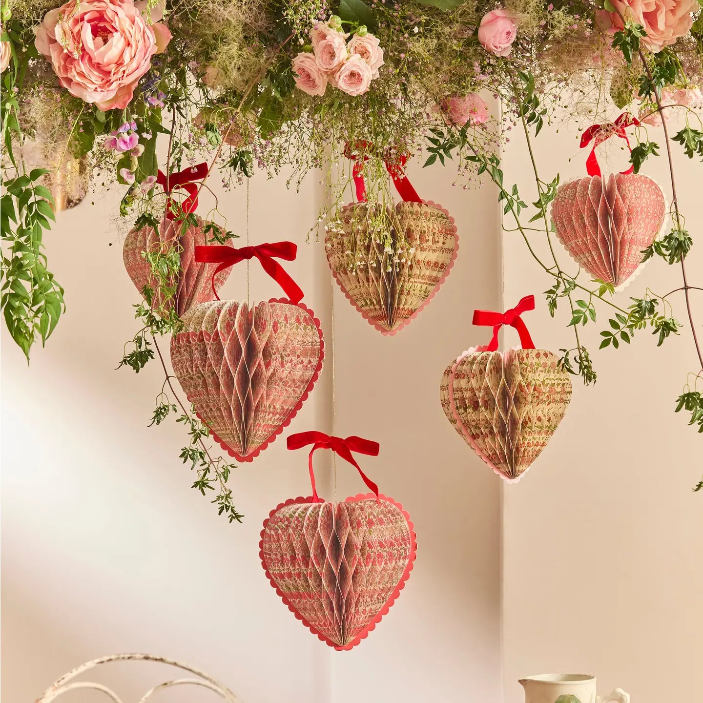 Honeycomb Heart Decorations