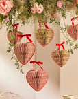 Honeycomb Heart Decorations