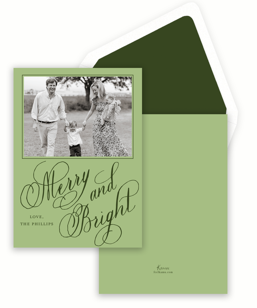 Merry and Bright Holiday Card