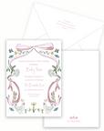 Pink Bow Semi-Custom Invitation