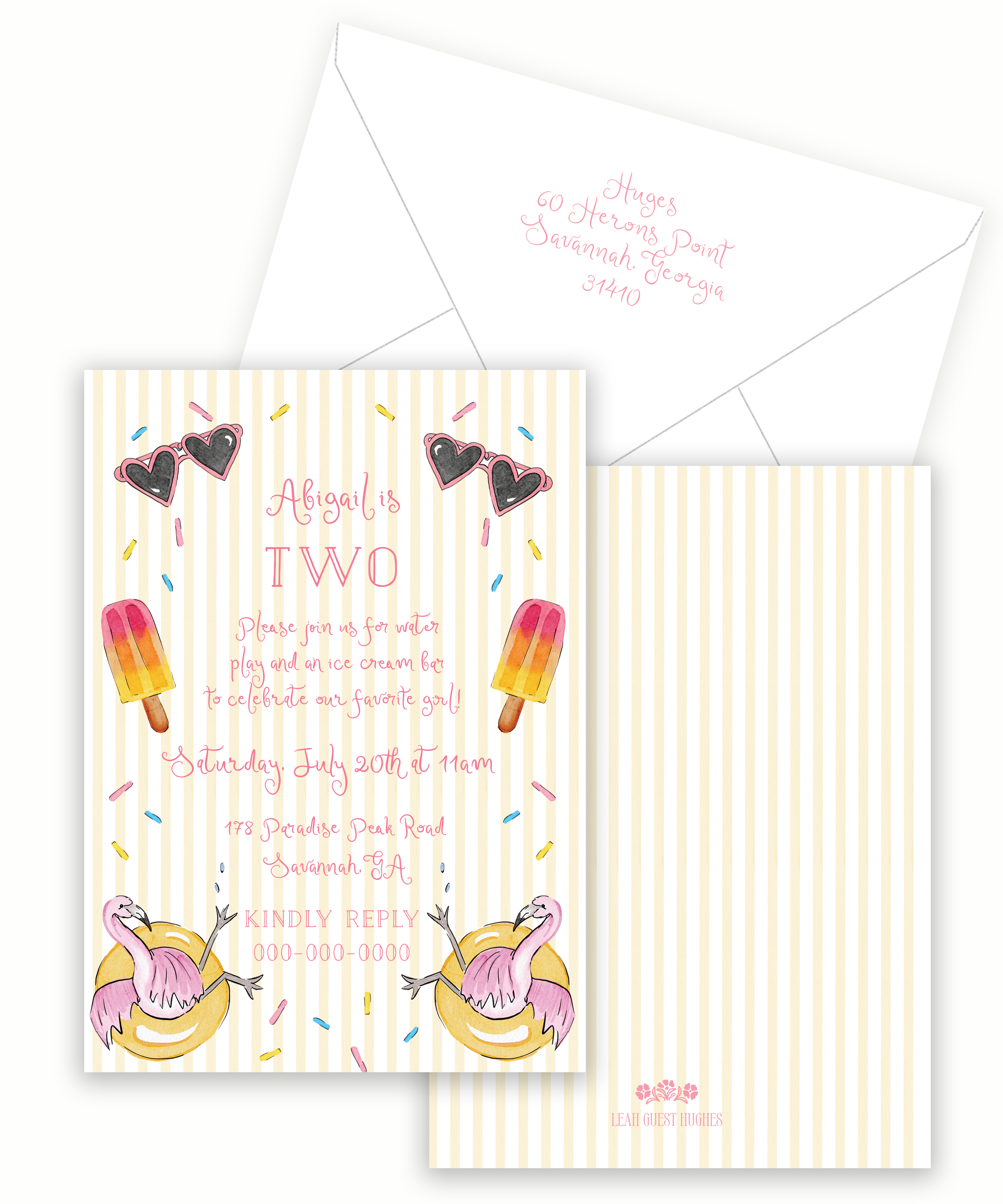 Pool and Popsicles Semi-Custom Invitation