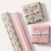 Petite Posy Floral and Stripe Wrapping Paper Set