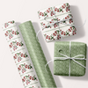 Scarlet Garden and Stars Wrapping Paper Set