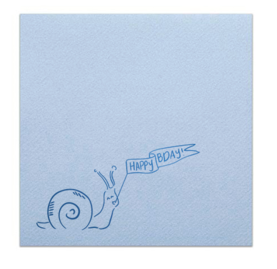 Birthday Snail Napkins