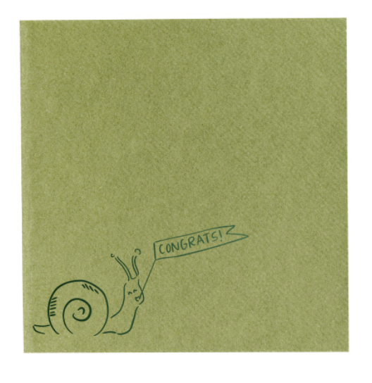 Congrats Snail Napkins