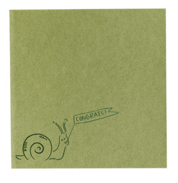 Petite Congrats Snail Napkins