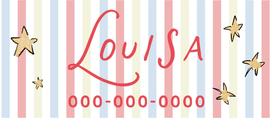 Rainbow Stripe Sticker Labels