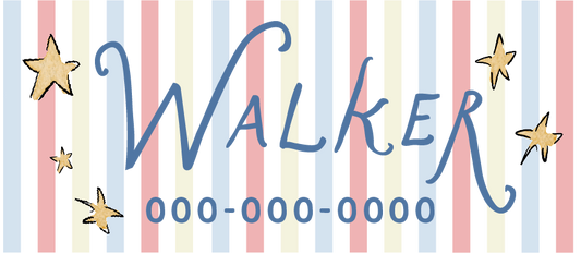 Rainbow Stripe Sticker Labels