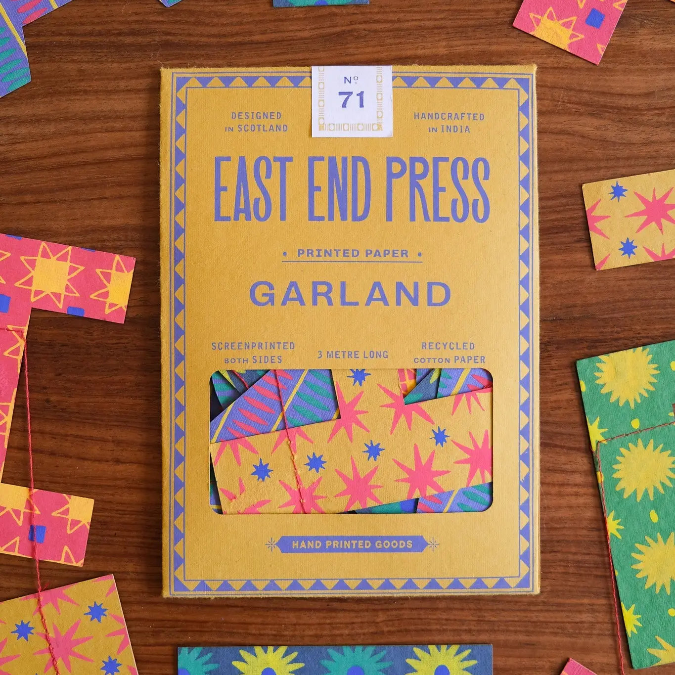 Bright Happy Birthday Sewn Garland