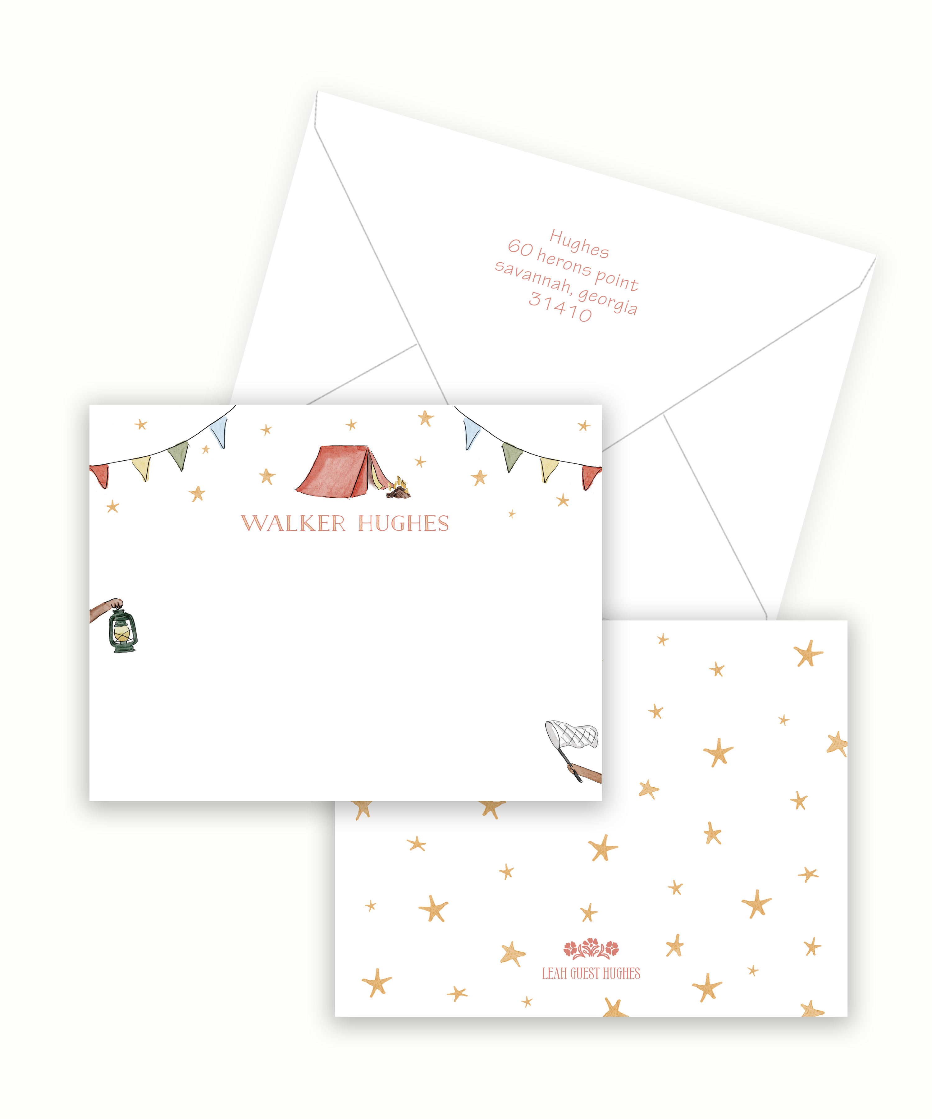 Camping Semi-Custom Stationery