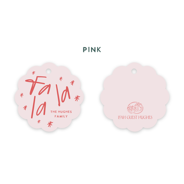 Fa La La La Scallop Tags