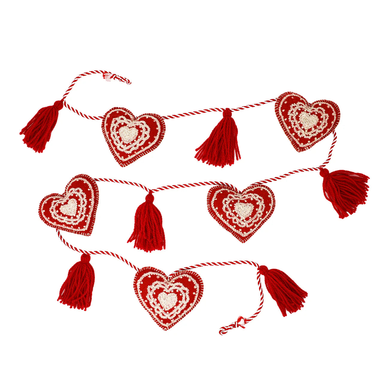 Crochet Heart Garland