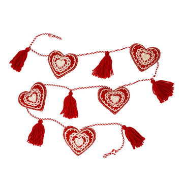 Crochet Heart Garland
