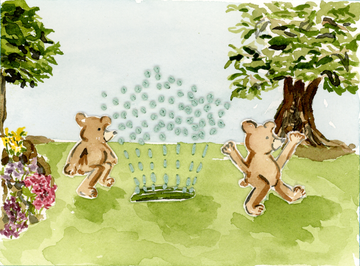 Bears in Sprinker Print