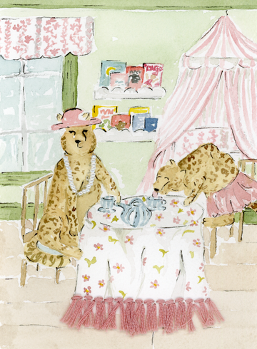 Cheetah Tea Party Print