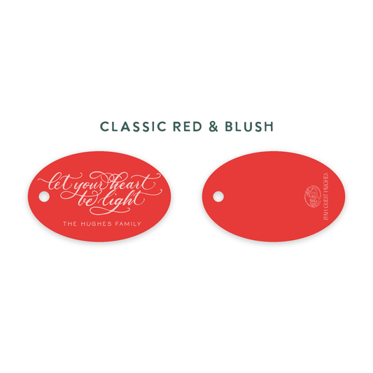 Let Your Heart Be Light Oval Tags